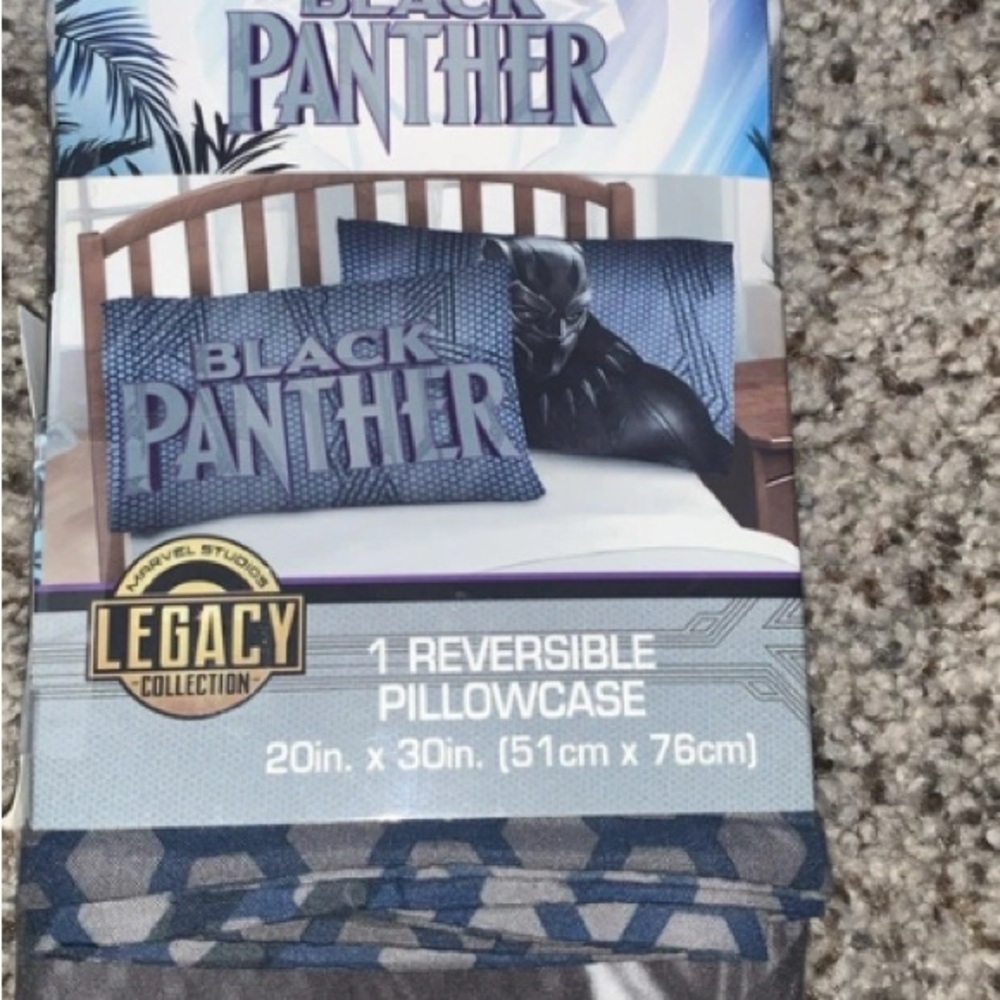 Marvel Black Panther Reversible Pillowcase - Blue
